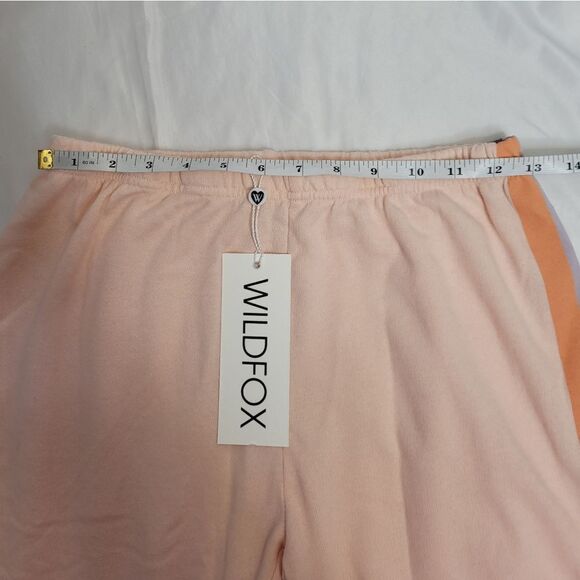 NEW Wildfox knox peach grapefruit stripe jogger sweatpants M‎ - Picture 8 of 10